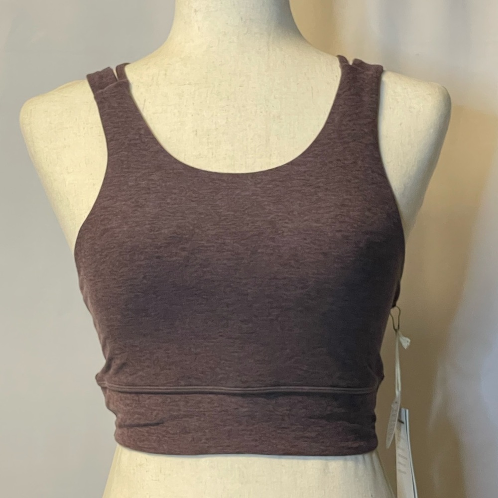 Vuori plum colored sports bra